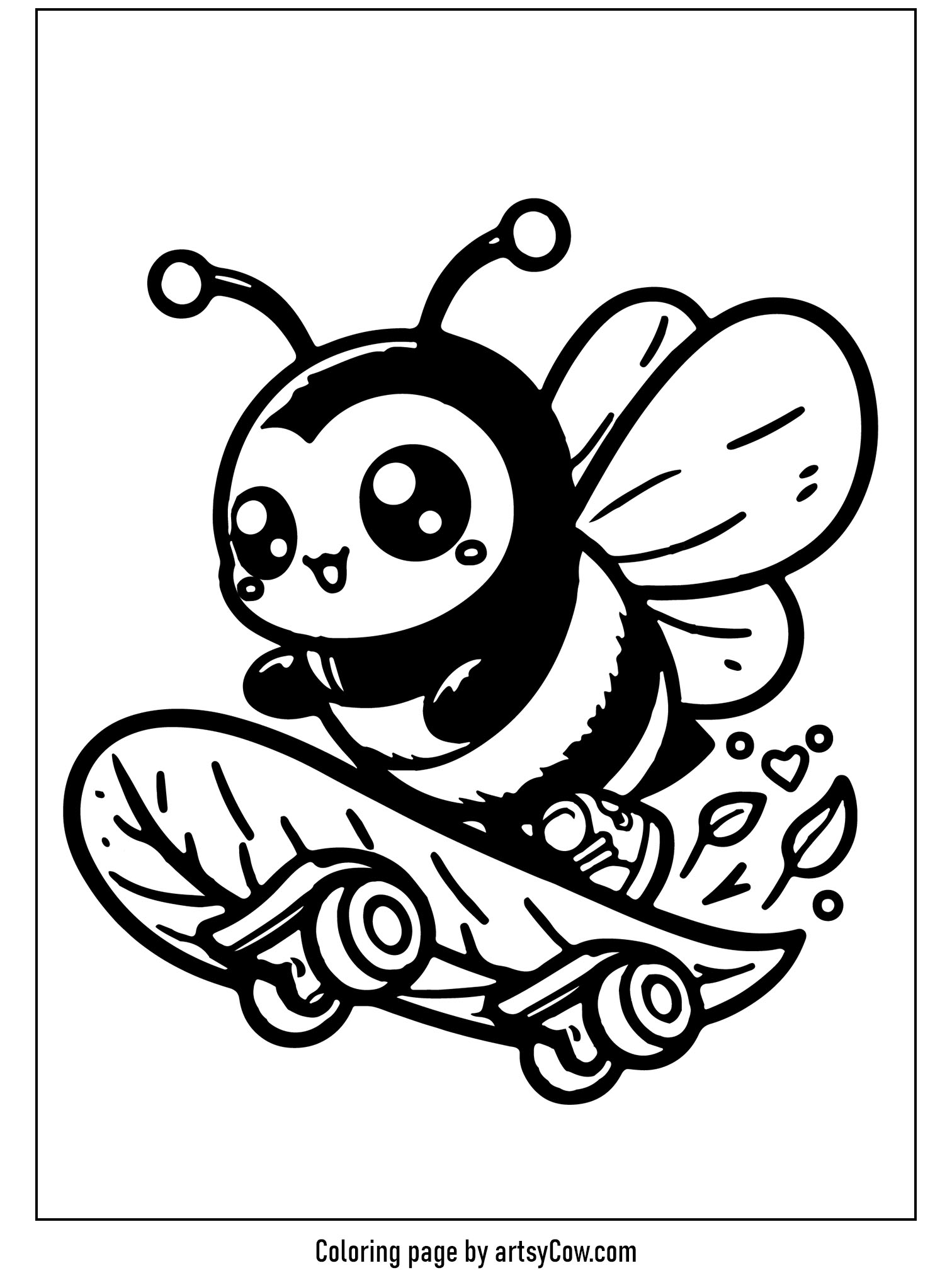 Bumble Bee Grabs His Skateboard